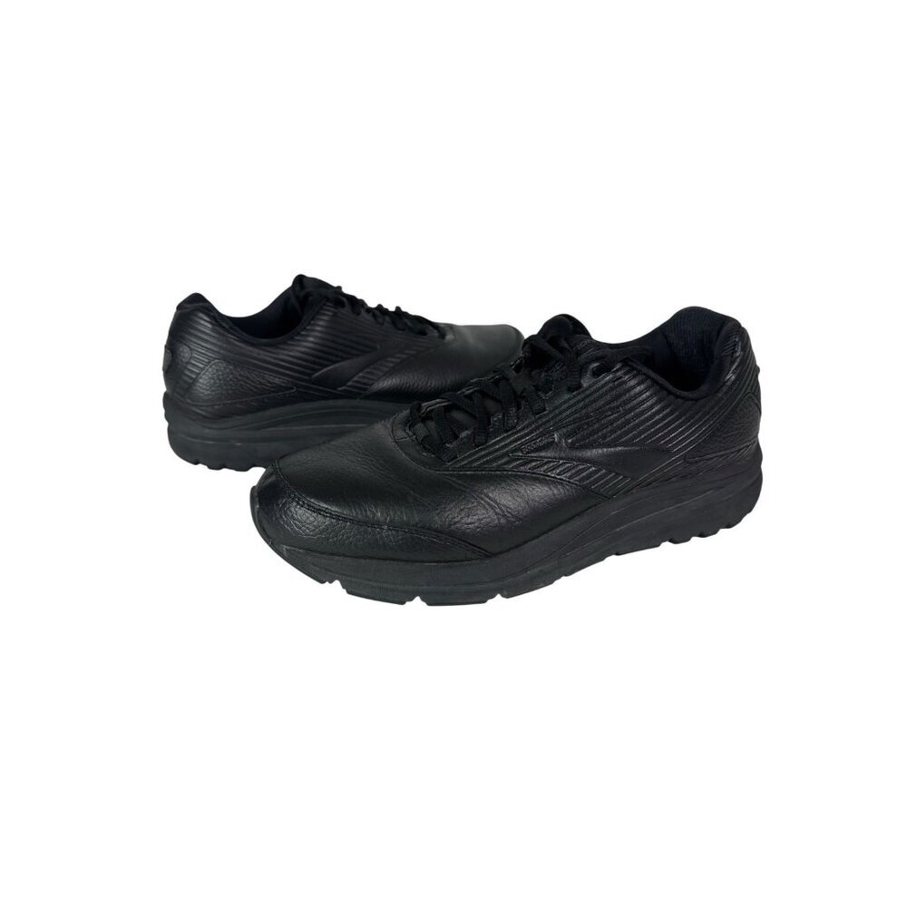 Brooks Women's 10M Walking Addiction Sneaker Shoes‎ Black Leather EUC - Picture 2 of 16